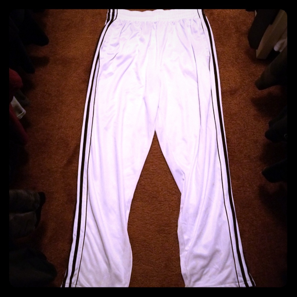 White athletic training pants